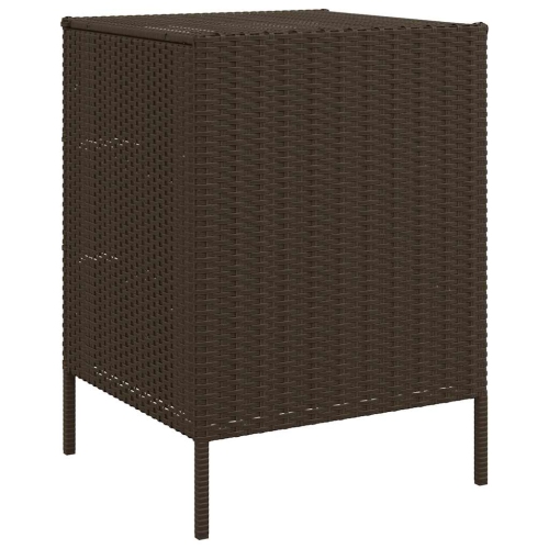 vidaXL Garden Storage Cabinet Brown 55x59x80 cm Poly Rattan