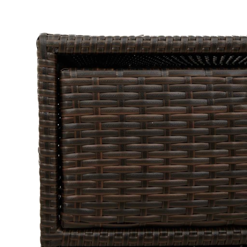 vidaXL Garden Storage Cabinet Brown 55x59x80 cm Poly Rattan
