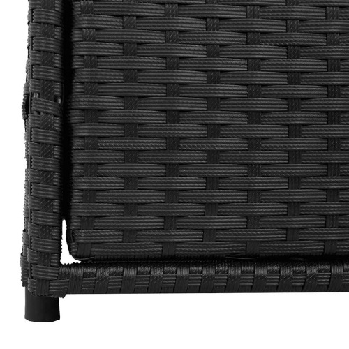 vidaXL Garden Storage Cabinet Black 55x59x69 cm Poly Rattan