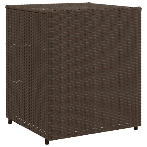 vidaXL Garden Storage Cabinet Brown 55x59x69 cm Poly Rattan