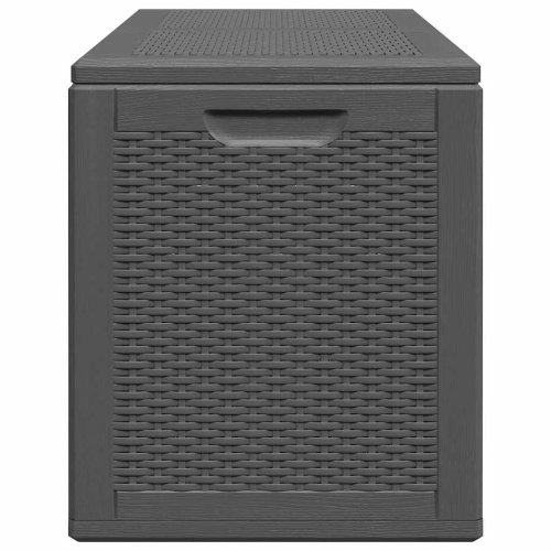 vidaXL Garden Storage Box 180L Black PP Rattan