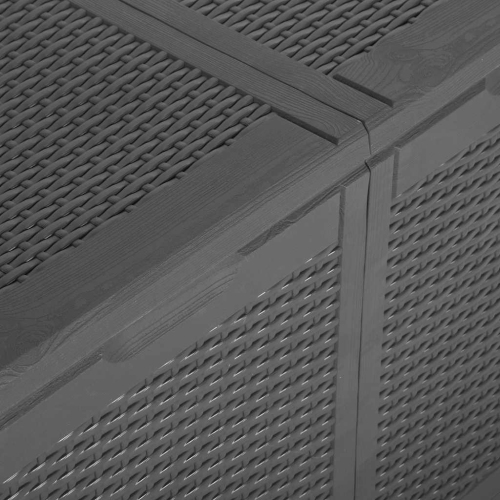 vidaXL Garden Storage Box 180L Black PP Rattan
