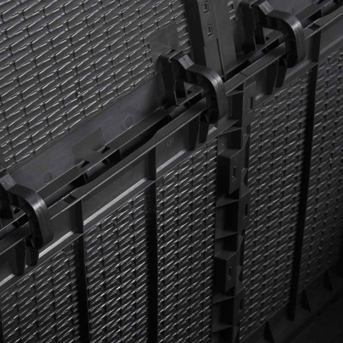 vidaXL Garden Storage Box 180L Black PP Rattan