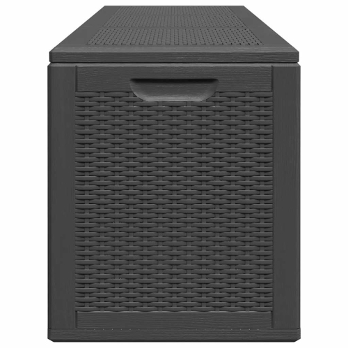 vidaXL Garden Storage Box 270L Black PP Rattan