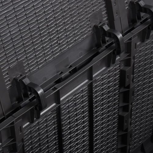 vidaXL Garden Storage Box 270L Black PP Rattan