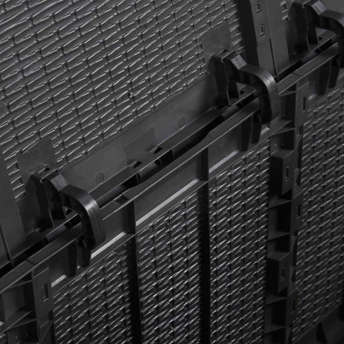 vidaXL Garden Storage Box 270L Black PP Rattan