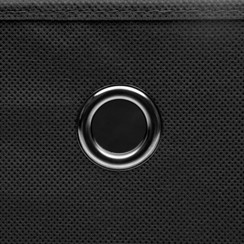 vidaXL Storage Boxes with Covers 4 pcs 28x28x28 cm Black