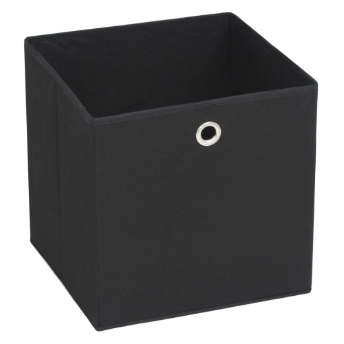 vidaXL Storage Boxes 4 pcs Non-woven Fabric 28x28x28 cm Black