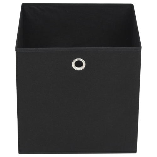 vidaXL Storage Boxes 4 pcs Non-woven Fabric 28x28x28 cm Black