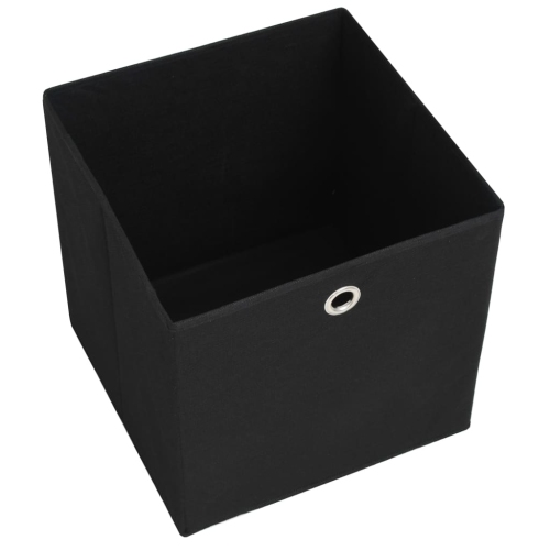 vidaXL Storage Boxes 10 pcs Non-woven Fabric 28x28x28 cm Black