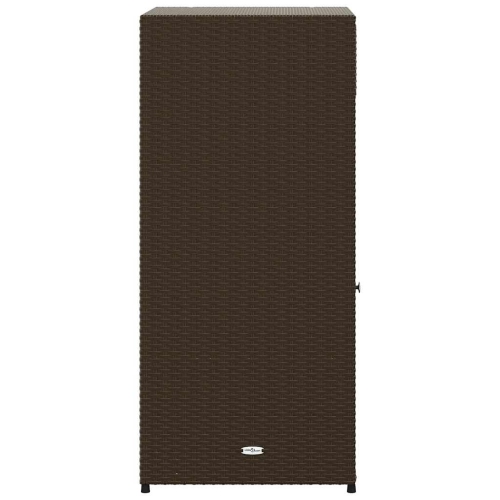 vidaXL Garden Storage Cabinet Brown 55x55x111 cm Poly Rattan
