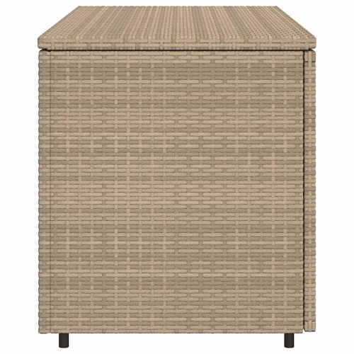 vidaXL Garden Storage Cabinet Beige 110x55x60.5 cm Poly Rattan