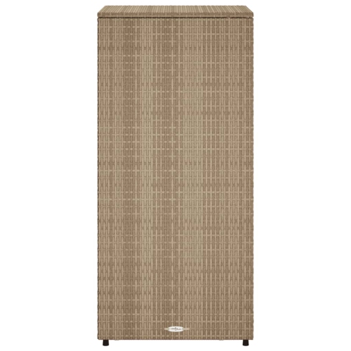 vidaXL Garden Storage Cabinet Beige 50x55x115 cm Poly Rattan