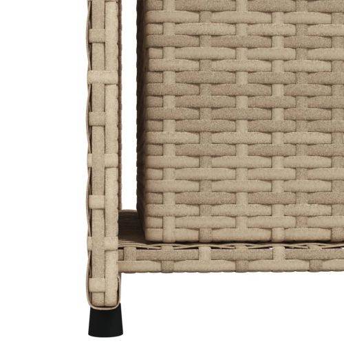 vidaXL Garden Storage Cabinet Beige 50x55x115 cm Poly Rattan