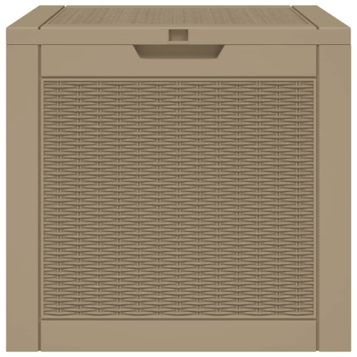 vidaXL Garden Storage Box Light Brown 55.5x43x53 cm Polypropylene