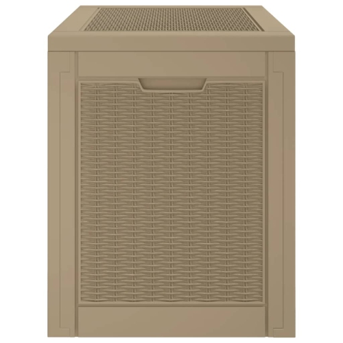 vidaXL Garden Storage Box Light Brown 55.5x43x53 cm Polypropylene
