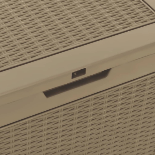 vidaXL Garden Storage Box Light Brown 55.5x43x53 cm Polypropylene