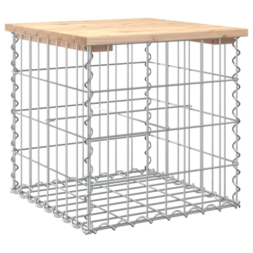 VIDAXL  Garden Bench Gabion Design 43X44X42 Cm Solid Wood Pine