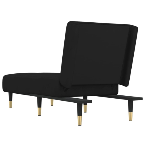 vidaXL Chaise Longue Black Velvet