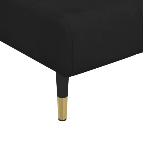 vidaXL Chaise Longue Black Velvet