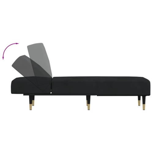VidaXL long longue longue longue velours noir