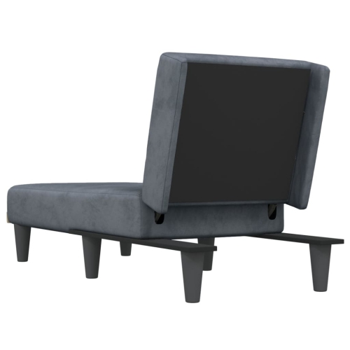 vidaXL Chaise Longue Dark Grey Velvet