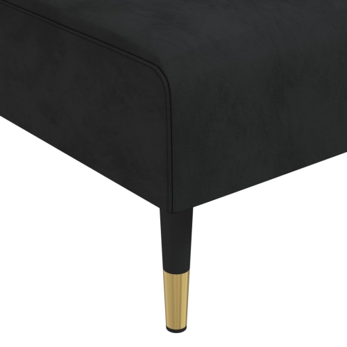 vidaXL Chaise Longue Black Velvet