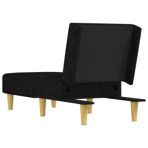vidaXL Chaise Longue Black Fabric