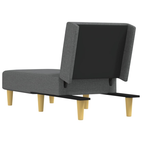 vidaXL Chaise Longue Dark Grey Fabric
