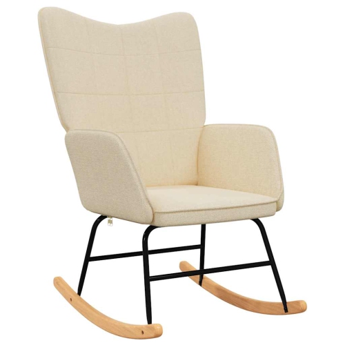 VIDAXL  Rocking Chair Cream Fabric