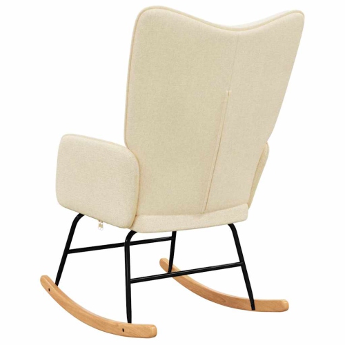 Chaise berçante en tissu crème de vidaXL