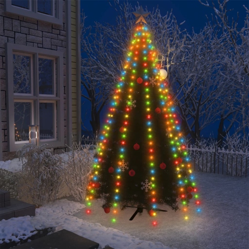 VIDAXL  Christmas Tree Net Lights With 250 Leds Colourful 250 Cm