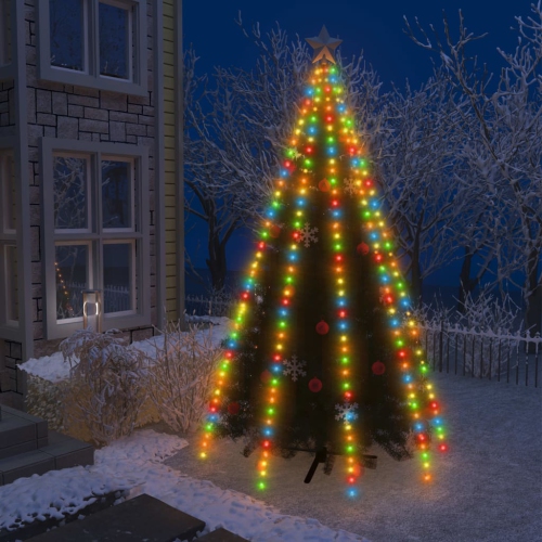 VIDAXL  Christmas Tree Net Lights With 400 Leds Colourful 400 Cm