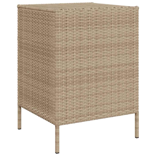 vidaXL Garden Storage Cabinet Beige 55x59x80 cm Poly Rattan