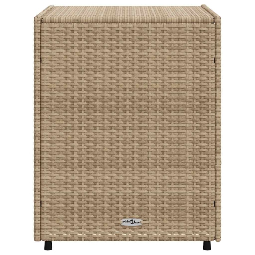 vidaXL Garden Storage Cabinet Beige 55x59x69 cm Poly Rattan