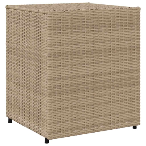 vidaXL Garden Storage Cabinet Beige 55x59x69 cm Poly Rattan