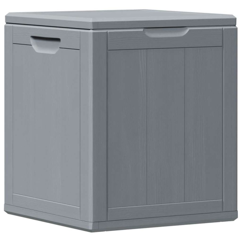 vidaXL Garden Storage Box 90L Grey PP Wood Look