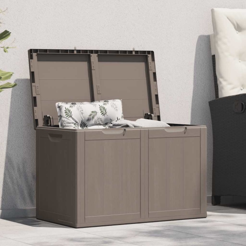 vidaXL Garden Storage Box 180L Brown PP Wood Look
