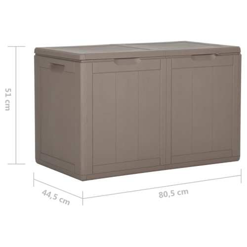 vidaXL Garden Storage Box 180L Brown PP Wood Look