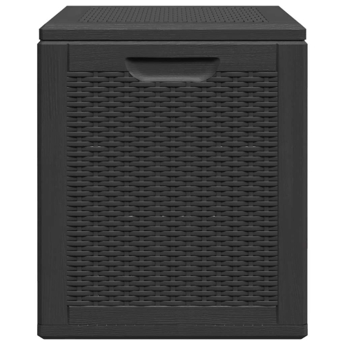 vidaXL Garden Storage Box 90L Black PP Rattan