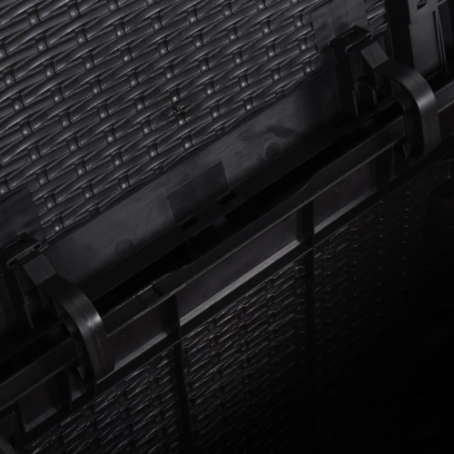 vidaXL Garden Storage Box 90L Black PP Rattan
