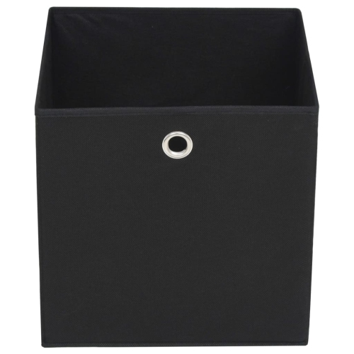 vidaXL Storage Boxes 4 pcs Non-woven Fabric 32x32x32 cm Black