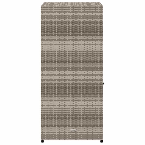 vidaXL Garden Storage Cabinet Grey 55x55x111 cm Poly Rattan