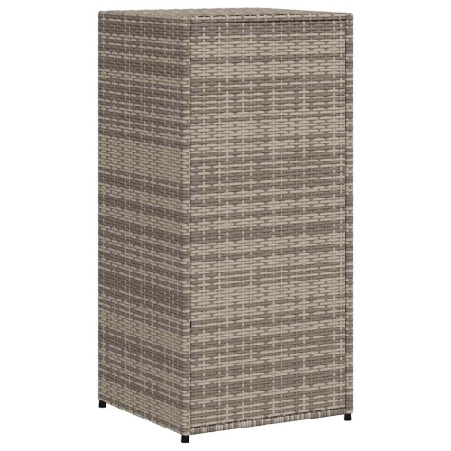 vidaXL Garden Storage Cabinet Grey 55x55x111 cm Poly Rattan