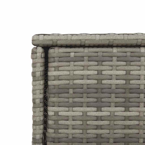 vidaXL Garden Storage Cabinet Grey 55x55x111 cm Poly Rattan