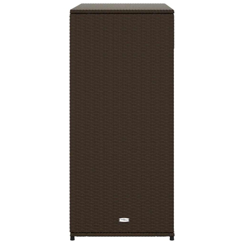 vidaXL Garden Storage Cabinet Brown 105x55x113 cm Poly Rattan