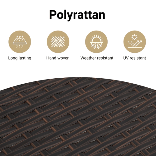 vidaXL Garden Storage Cabinet Brown 110x55x60.5 cm Poly Rattan