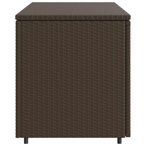 vidaXL Garden Storage Cabinet Brown 110x55x60.5 cm Poly Rattan