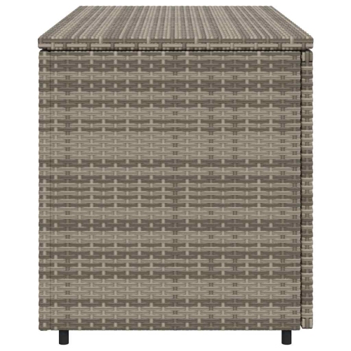 vidaXL Garden Storage Cabinet Grey 110x55x60.5 cm Poly Rattan