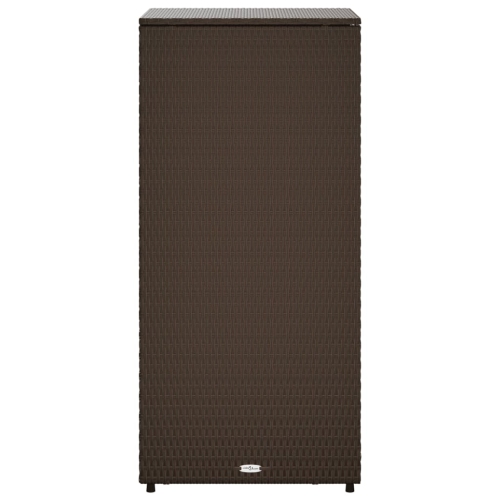 vidaXL Garden Storage Cabinet Brown 50x55x115 cm Poly Rattan